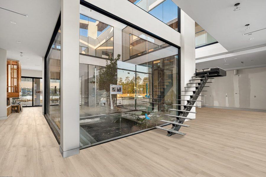 The atrium glazing seen from the living area, The Woodlands TX 77380